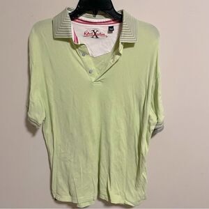 Robert Graham X Polo in Lime Yellow Green- Size XL
